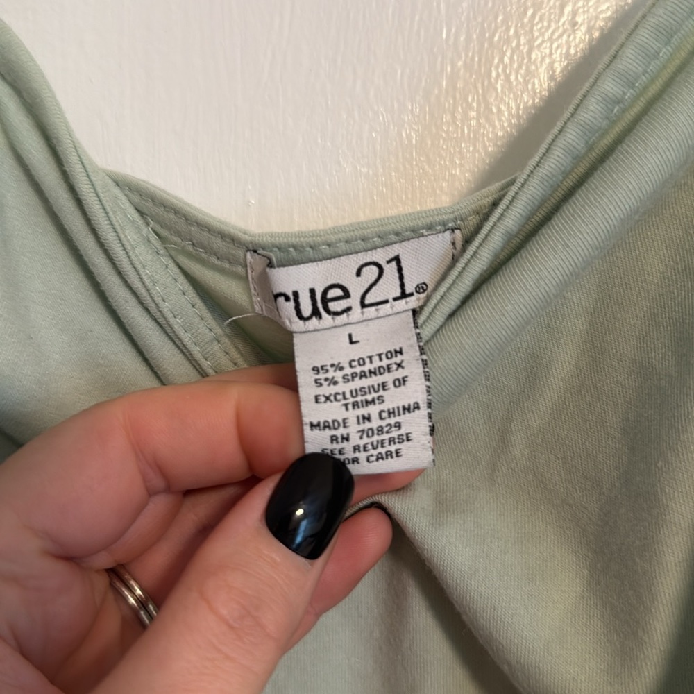 🌻 Rue21 Mint Green Spaghetti Strap Bodycon Dress - Picture 3 of 4